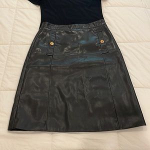 Leather faux skirt Liz Claiborne jcrew banana republic